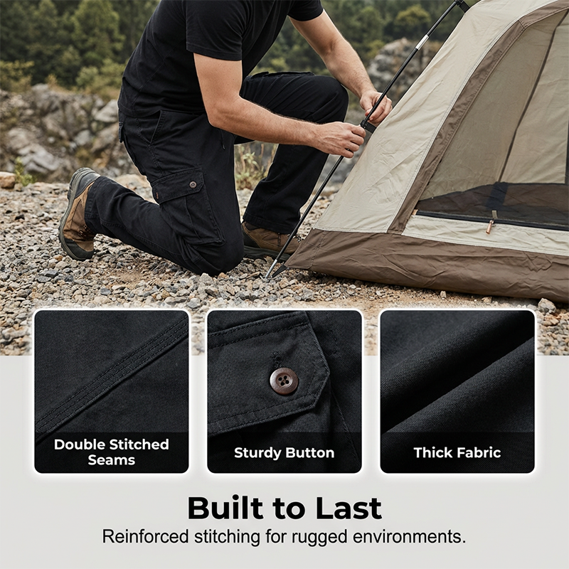 👖60 % DE RÉDUCTION MAINTENANT ! 🛠️ Pantalon cargo tactique en coton pour homme – Multipoches, construction renforcée et taille ajustable 🔧