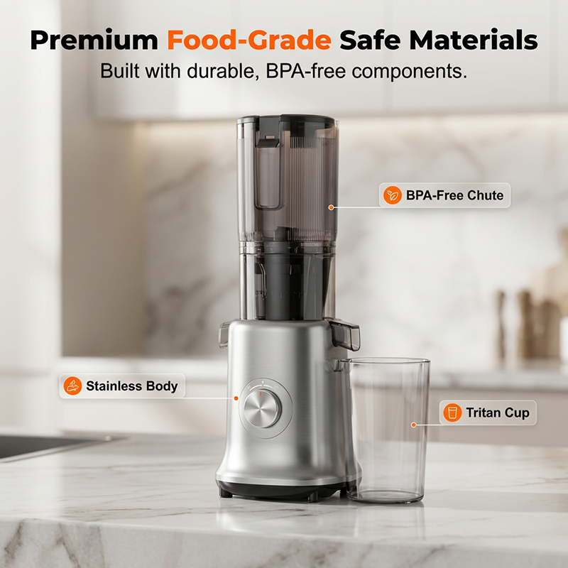 ✨🥤60 % DE RÉDUCTION + LIVRAISON GRATUITE🍎Extracteur de jus à pression à froid haute performance – Entonnoir d'alimentation ultra large de 110 mm, extraction de jus à 98 % et nettoyage facile ⚡
