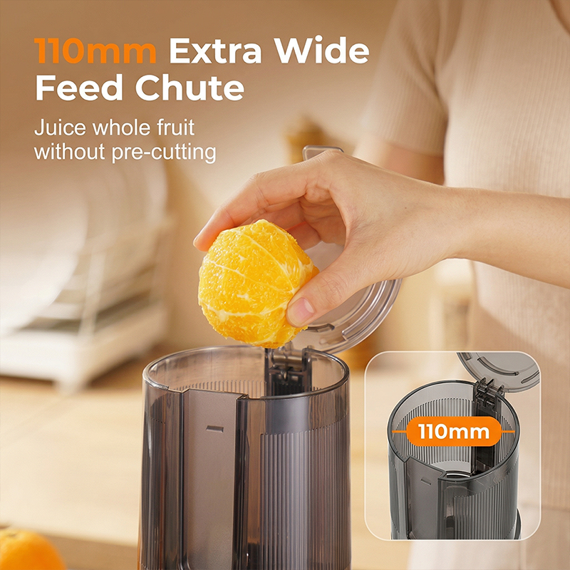 ✨🥤60 % DE RÉDUCTION + LIVRAISON GRATUITE🍎Extracteur de jus à pression à froid haute performance – Entonnoir d'alimentation ultra large de 110 mm, extraction de jus à 98 % et nettoyage facile ⚡