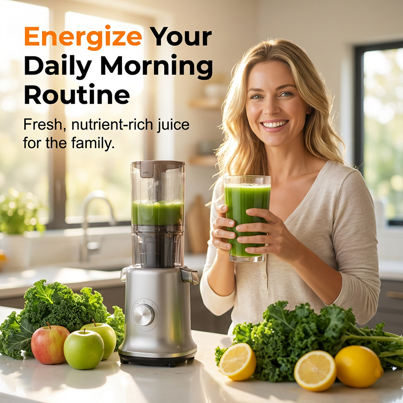 ✨🥤60 % DE RÉDUCTION + LIVRAISON GRATUITE🍎Extracteur de jus à pression à froid haute performance – Entonnoir d'alimentation ultra large de 110 mm, extraction de jus à 98 % et nettoyage facile ⚡