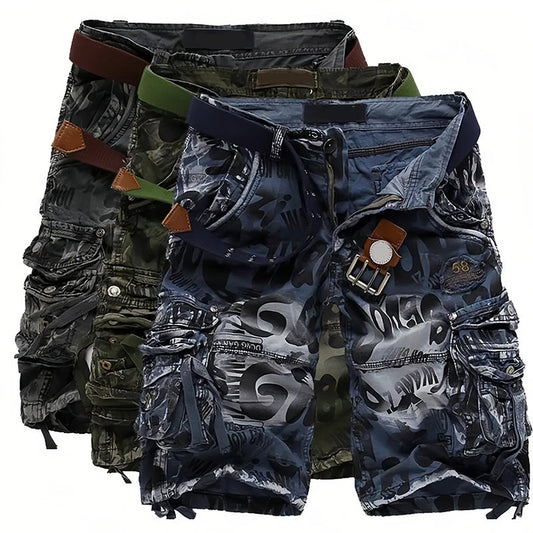 Short cargo homme 🩸 Classique et robuste, multiples poches pratiques, fermeture éclair fluide, durable et résistant à l'usure, idéal pour le travail et les activités de plein air 💪
