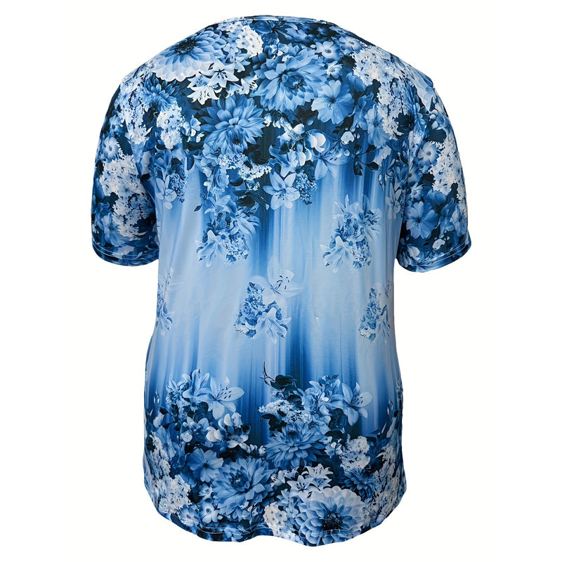 🌸 OFFRE LIMITÉE : -60 % ! ✨ Haut à manches courtes floral pour femme – Coupe ample douce, respirante et polyvalente 👕