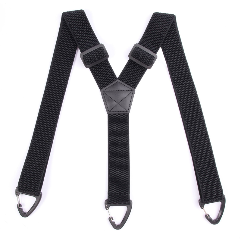 Bretelles antidérapantes 👖 Large élastique + crochets robustes, boucle de réglage en métal, polyester durable, convient aussi bien aux vêtements de travail qu'à une utilisation en extérieur 🔧