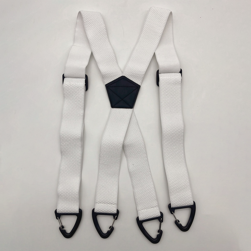 Bretelles antidérapantes 👖 Large élastique + crochets robustes, boucle de réglage en métal, polyester durable, convient aussi bien aux vêtements de travail qu'à une utilisation en extérieur 🔧