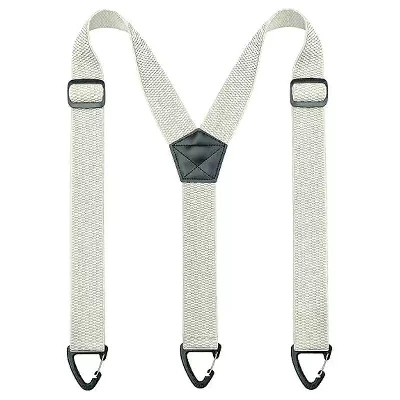 Bretelles antidérapantes 👖 Large élastique + crochets robustes, boucle de réglage en métal, polyester durable, convient aussi bien aux vêtements de travail qu'à une utilisation en extérieur 🔧
