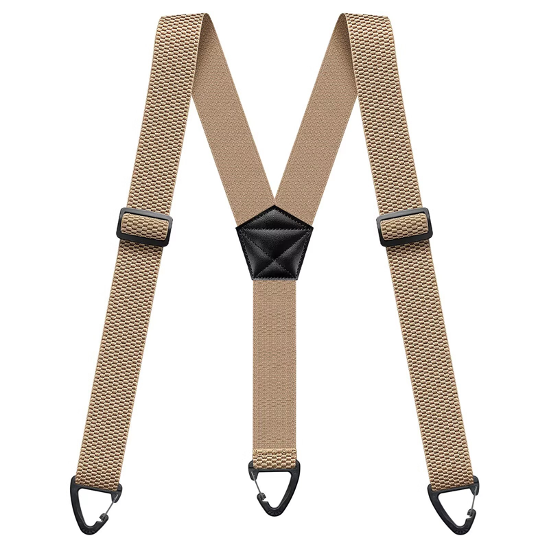 Bretelles antidérapantes 👖 Large élastique + crochets robustes, boucle de réglage en métal, polyester durable, convient aussi bien aux vêtements de travail qu'à une utilisation en extérieur 🔧