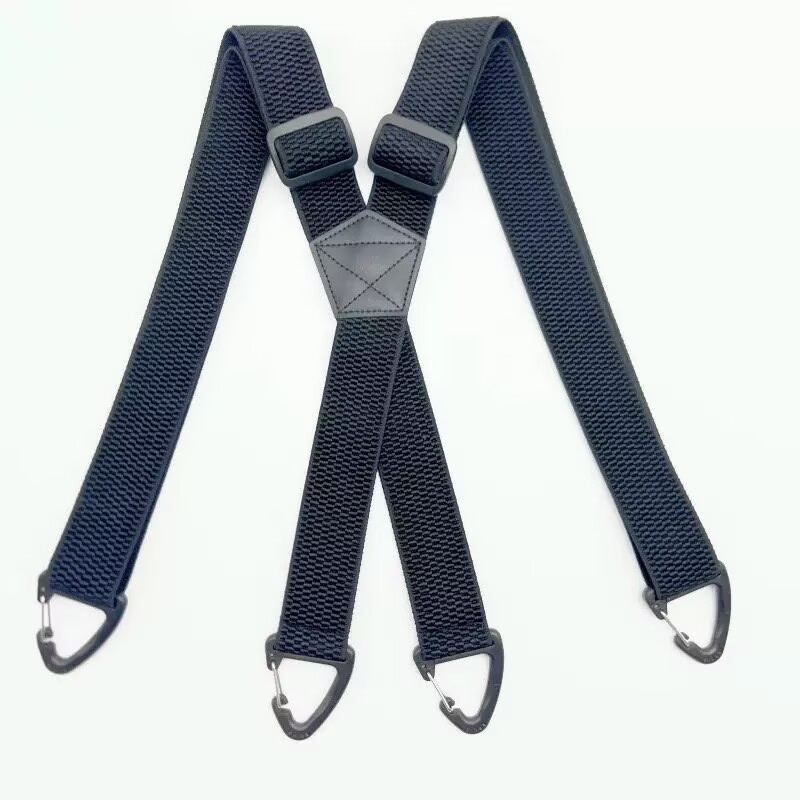 Bretelles antidérapantes 👖 Large élastique + crochets robustes, boucle de réglage en métal, polyester durable, convient aussi bien aux vêtements de travail qu'à une utilisation en extérieur 🔧