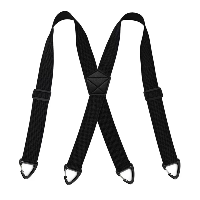 Bretelles antidérapantes 👖 Large élastique + crochets robustes, boucle de réglage en métal, polyester durable, convient aussi bien aux vêtements de travail qu'à une utilisation en extérieur 🔧