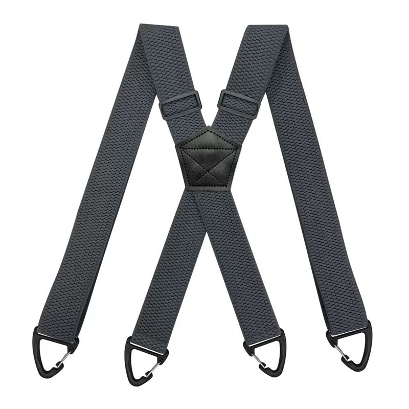 Bretelles antidérapantes 👖 Large élastique + crochets robustes, boucle de réglage en métal, polyester durable, convient aussi bien aux vêtements de travail qu'à une utilisation en extérieur 🔧