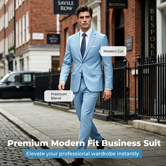 ✨👔60 % DE RÉDUCTION + LIVRAISON GRATUITE 💼Costume deux pièces pour homme, coupe moderne – Respirant, infroissable et style professionnel ✨