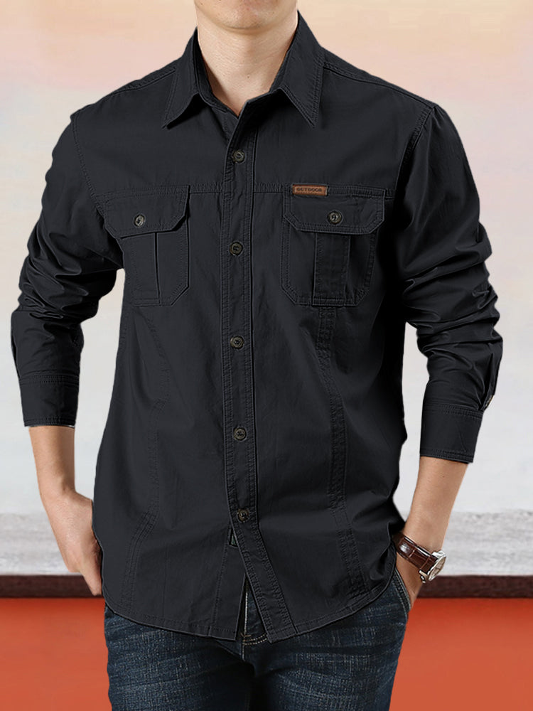🆕Nouveau style 2026✨Chemise de travail en coton à manches longues pour homme👔