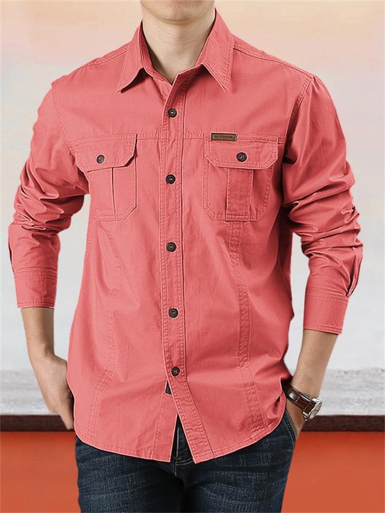 🆕Nouveau style 2026✨Chemise de travail en coton à manches longues pour homme👔