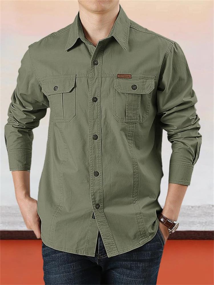 🆕Nouveau style 2026✨Chemise de travail en coton à manches longues pour homme👔