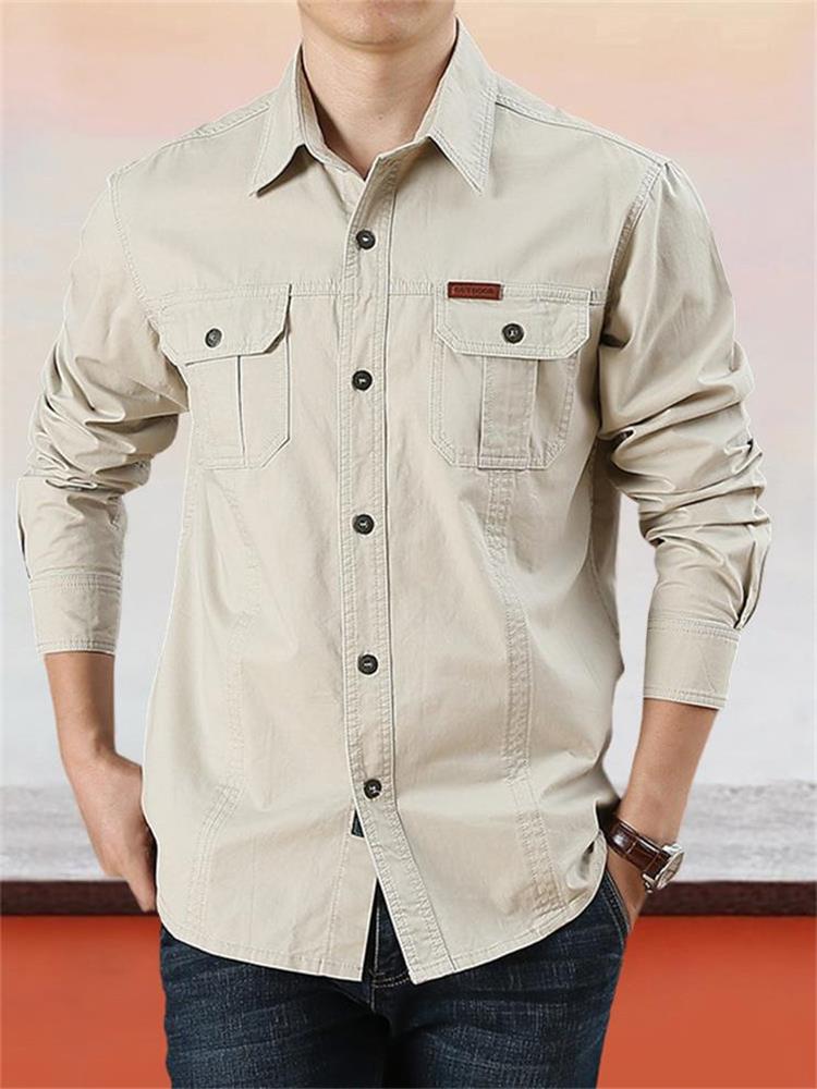 🆕Nouveau style 2026✨Chemise de travail en coton à manches longues pour homme👔