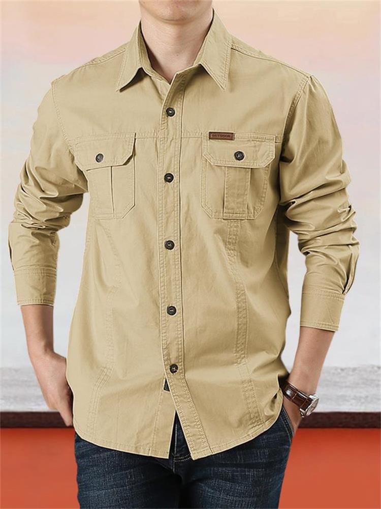 🆕Nouveau style 2026✨Chemise de travail en coton à manches longues pour homme👔