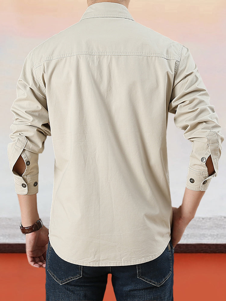 🆕Nouveau style 2026✨Chemise de travail en coton à manches longues pour homme👔