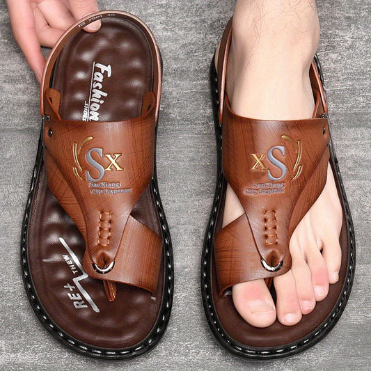 👣 OFFRE LIMITÉE : 60 % DE RÉDUCTION ! 🌿 Sandales d'extérieur respirantes en cuir souple pour hommes (grandes tailles) – Confortables, antidérapantes et faciles à enfiler 🌲