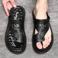 👣 OFFRE LIMITÉE : 60 % DE RÉDUCTION ! 🌿 Sandales d'extérieur respirantes en cuir souple pour hommes (grandes tailles) – Confortables, antidérapantes et faciles à enfiler 🌲