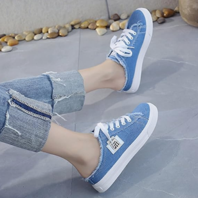 📢📢50 % DE RÉDUCTION !! ⏰Baskets mules en jean pour femme
