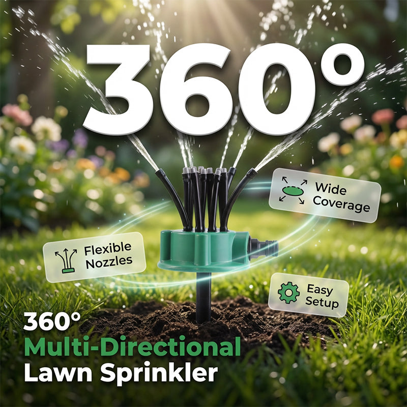 🌿💦 Arroseur de Jardin de Précision 360° – Couverture Totale, Installation Facile & Pulvérisation Douce (Vert)