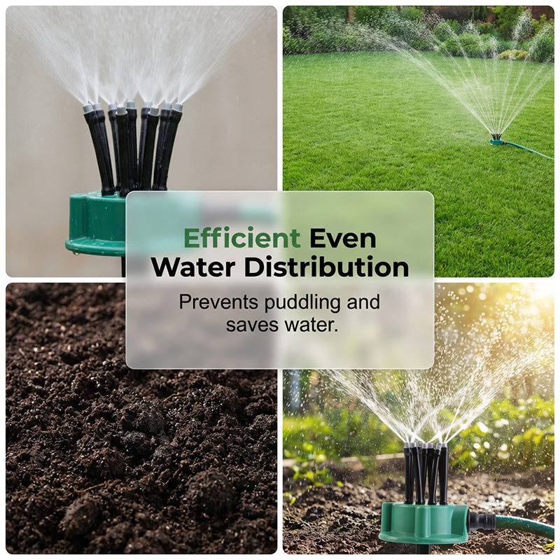 🌿💦 Arroseur de Jardin de Précision 360° – Couverture Totale, Installation Facile & Pulvérisation Douce (Vert)