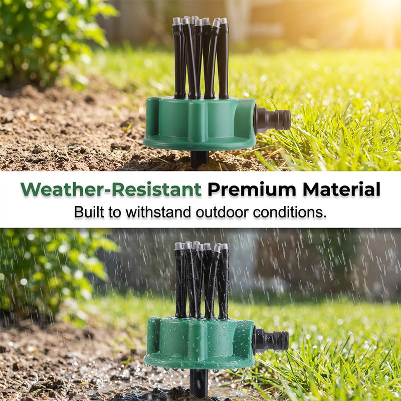 🌿💦 Arroseur de Jardin de Précision 360° – Couverture Totale, Installation Facile & Pulvérisation Douce (Vert)
