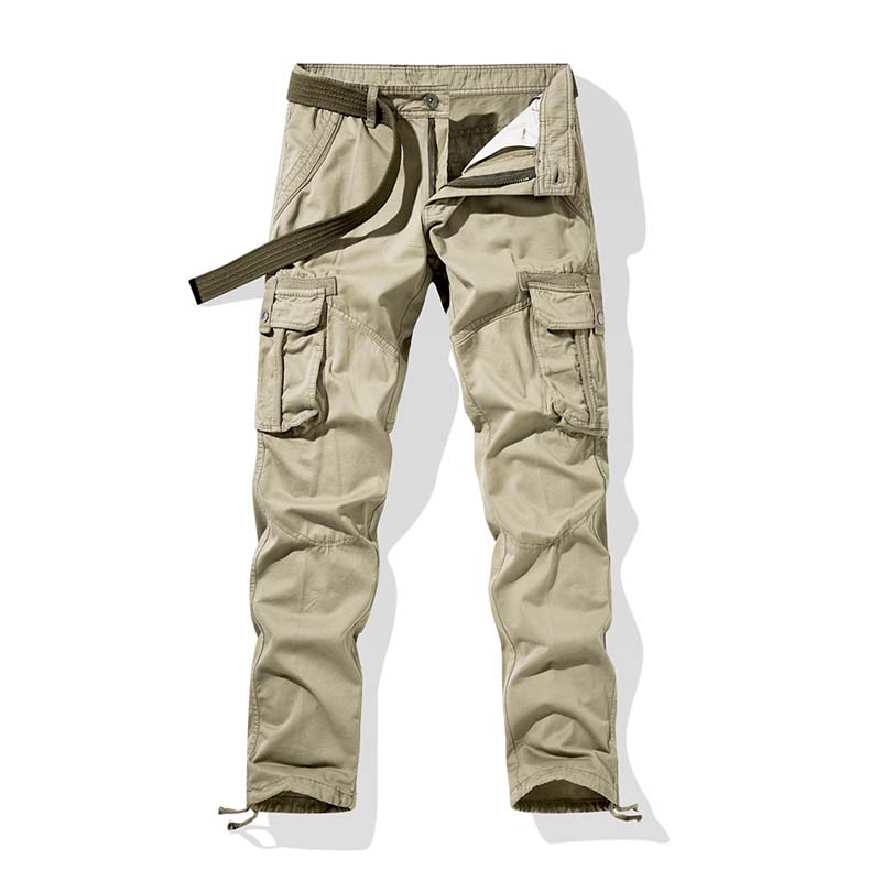 Pantalon cargo tactique pour homme 🧥 | Multiples poches 📦 Mélange de coton résistant 💪 Genoux amples et structurés 🦵 Taille et bas de jambes ajustables 🎛️