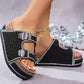 👡 50 % DE RÉDUCTION ! ✨ Sandales à double boucle et talon en liège – Design élégant, confort optimal et idéales pour un look estival tendance 💎
