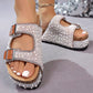 👡 50 % DE RÉDUCTION ! ✨ Sandales à double boucle et talon en liège – Design élégant, confort optimal et idéales pour un look estival tendance 💎