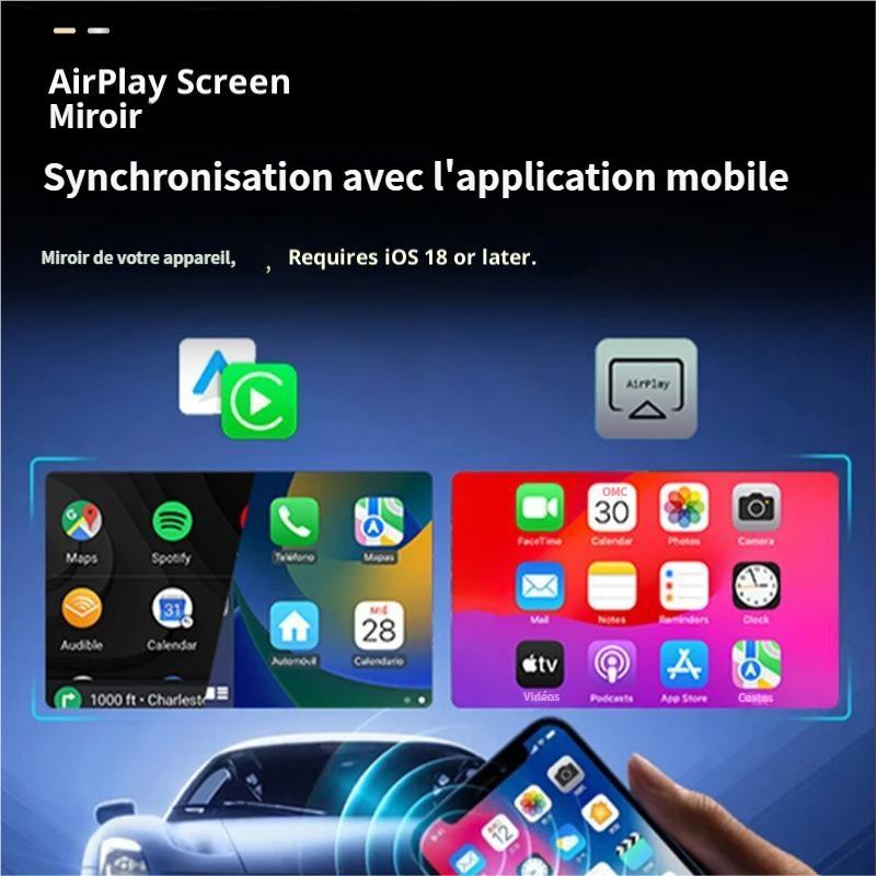 🚗📱【4 en 1】Adaptateur CarPlay Sans Fil 2027 – Convertisseur Filaire vers Sans Fil, Plug & Play, Compatible iPhone/Android & Voitures avec CarPlay d’Origine (Accessoires Auto)
