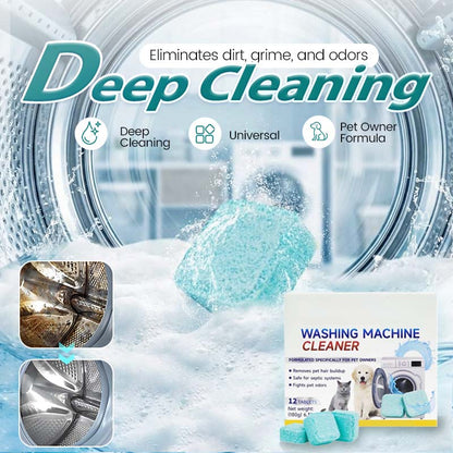 🏆 OFFRE SPÉCIALE DU DERNIER JOUR ! 🔥 OFFRE À DURÉE LIMITÉE : 2 ACHETÉS, 1 OFFERT 🎁 Nettoyant pour lave-linge – 12 pastilles, nettoie en profondeur la cuve et élimine les poils d'animaux, neutralise les odeurs 🧼