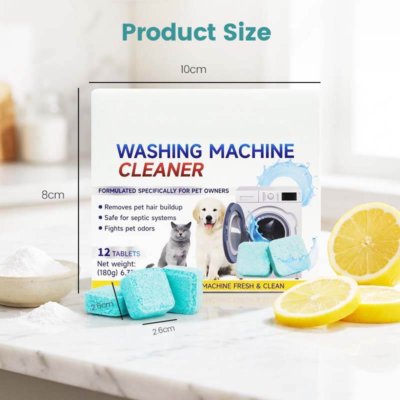 🏆 OFFRE SPÉCIALE DU DERNIER JOUR ! 🔥 OFFRE À DURÉE LIMITÉE : 2 ACHETÉS, 1 OFFERT 🎁 Nettoyant pour lave-linge – 12 pastilles, nettoie en profondeur la cuve et élimine les poils d'animaux, neutralise les odeurs 🧼