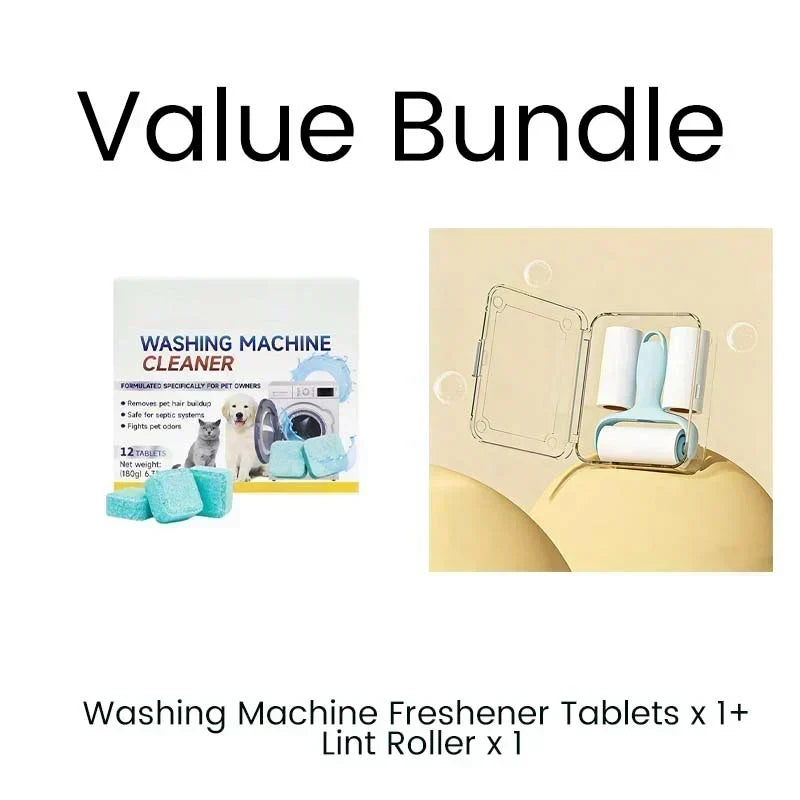 🏆 OFFRE SPÉCIALE DU DERNIER JOUR ! 🔥 OFFRE À DURÉE LIMITÉE : 2 ACHETÉS, 1 OFFERT 🎁 Nettoyant pour lave-linge – 12 pastilles, nettoie en profondeur la cuve et élimine les poils d'animaux, neutralise les odeurs 🧼