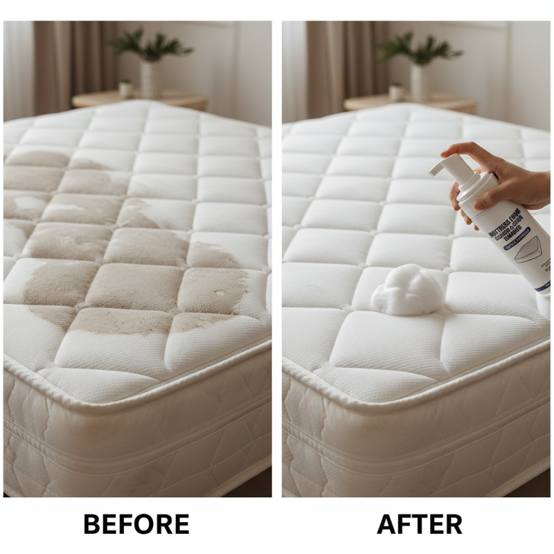 🛏️🧼 Nettoyant moussant multi-surfaces pour matelas – Élimination des taches sans rinçage, neutralisation des odeurs et protection antibactérienne – Paiement à la livraison ✨✅