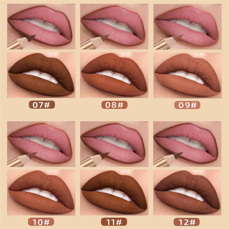 👄 50 % DE RÉDUCTION ! 💄 Coffret de 12 crayons à lèvres anti-bavures – Longue tenue, texture crémeuse et waterproof – Idéal pour un usage quotidien ou un maquillage professionnel 🎨
