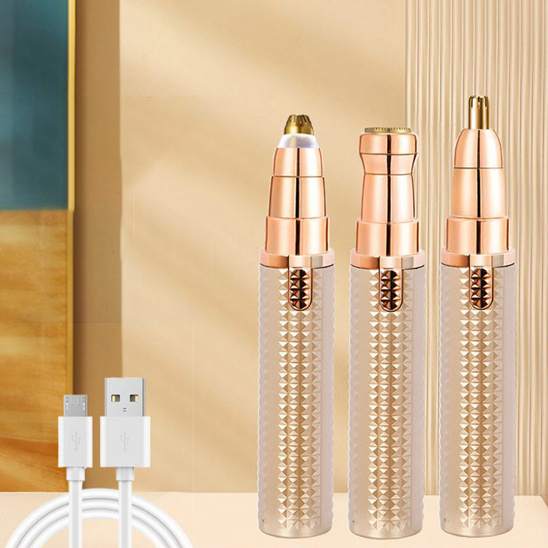 ✂️🔋 Tondeuse de précision 3-en-1 – Têtes interchangeables, lames lavables, rechargeable USB, le stylo de toilettage qui s’occupe du visage et du corps avec une précision chirurgicale 💈💪