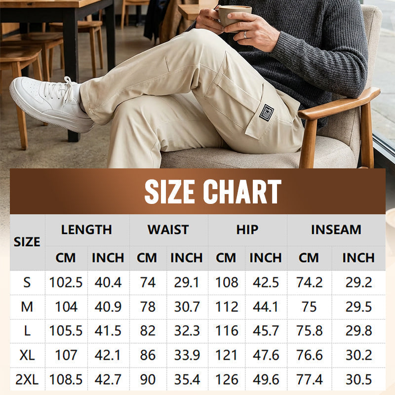 👖 50 % DE RÉDUCTION EN CE MOMENT ! 🛠️ Pantalon stretch pour homme avec poches – Poches multiples et taille à cordon – Pantalon droit décontracté – Idéal pour le travail, les voyages ou les journées actives 🏃‍♂️