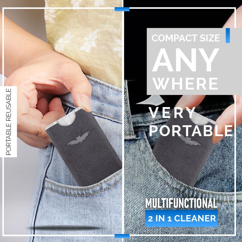 ⏳Spécial à durée limitée⏰Nettoyant Écran 2-en-1 avec Microfibre | Portable - Sans Résidu - Doux📱✨