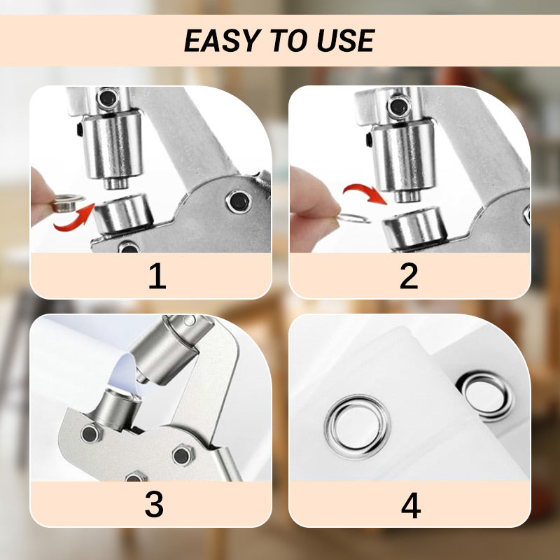 🔧 50% DE RÉDUCTION! ✨ Pince à Œillets Bâches 220mm – Métal durable, poignée ergonomique & 4 kits – Idéale pour bâches, cuir, vinyle & DIY 🛠️