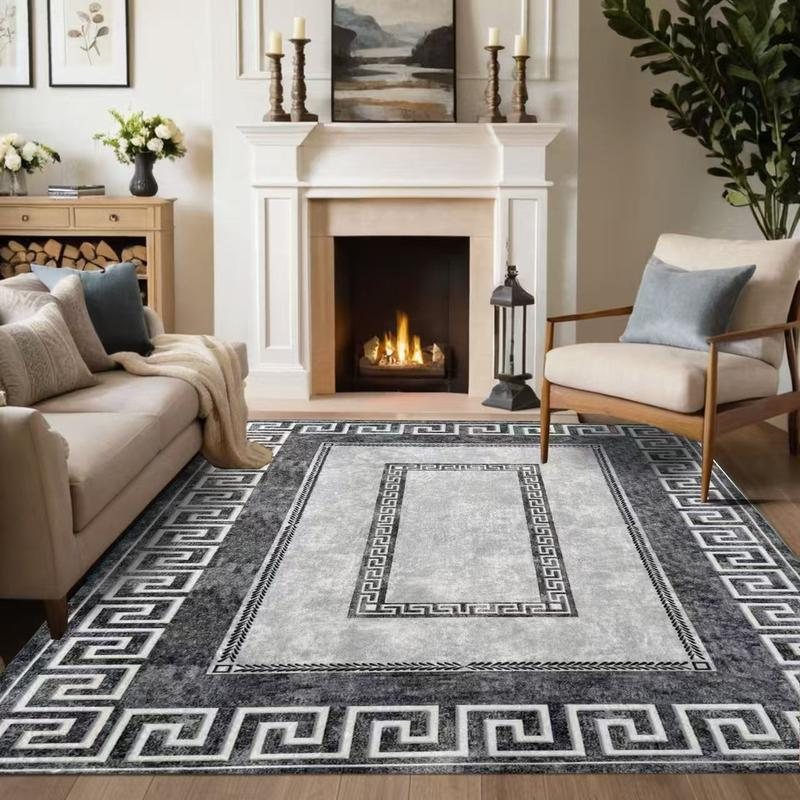 🏠🛡️ -60% ! 🧶Tapis de Salon en Velours Cristal – Résistant aux Taches, Antidérapant & Facile d’Entretien