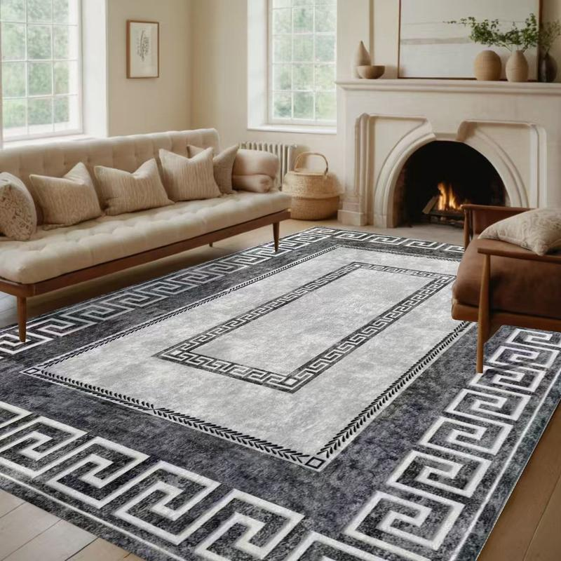 🏠🛡️ -60% ! 🧶Tapis de Salon en Velours Cristal – Résistant aux Taches, Antidérapant & Facile d’Entretien