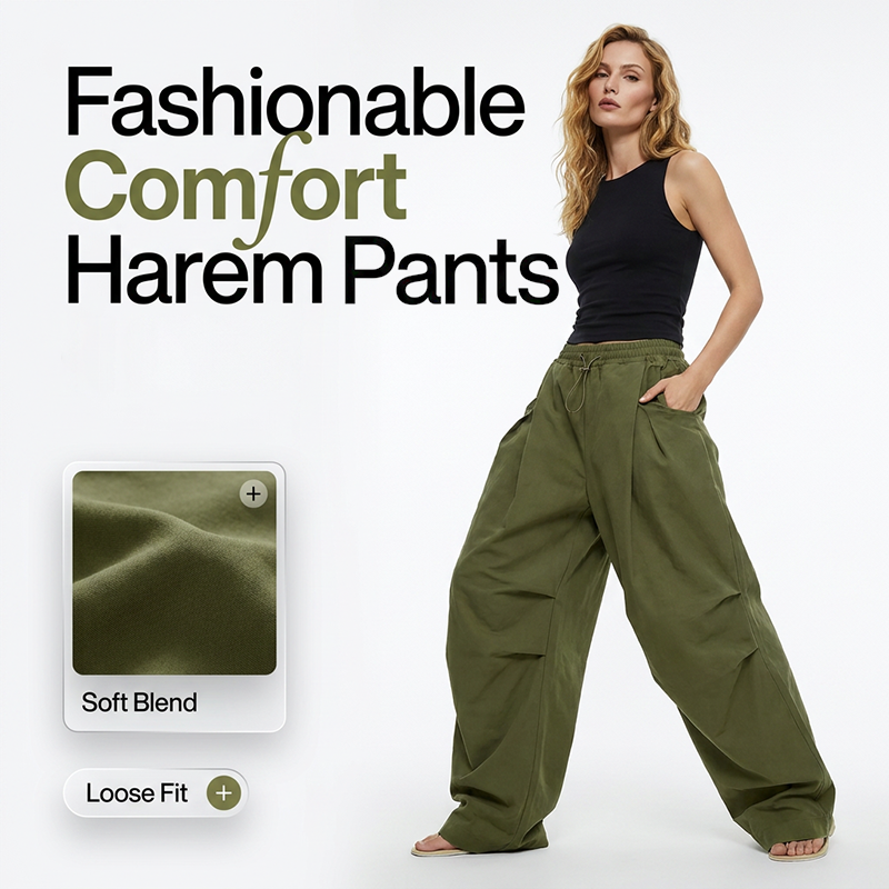 👖 50 % DE RÉDUCTION EN CE MOMENT ! 🏆 Pantalon lanterne plissé et ample – Fluide, élégant et à jambes larges – idéal pour un look estival chic ou une occasion formelle ✨