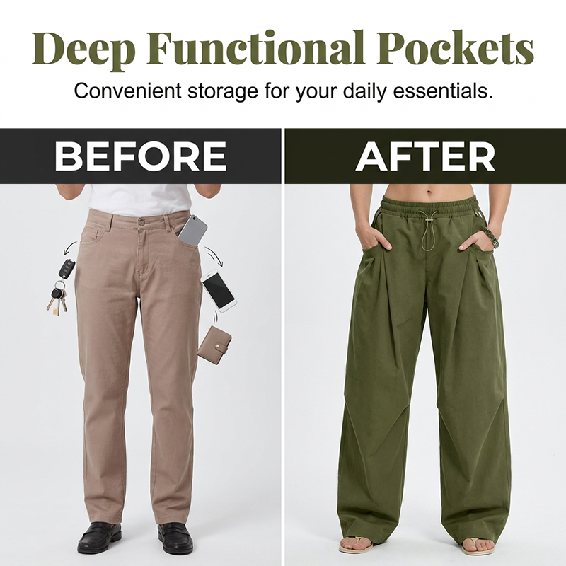 👖 50 % DE RÉDUCTION EN CE MOMENT ! 🏆 Pantalon lanterne plissé et ample – Fluide, élégant et à jambes larges – idéal pour un look estival chic ou une occasion formelle ✨