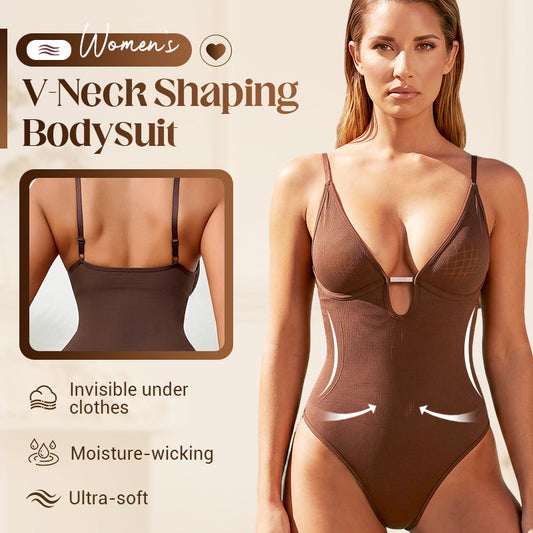 👙 DERNIER JOUR - 50 % DE RÉDUCTION ! ✨ Body sculptant à col en V pour femme – Lisse, offrant un bon maintien, polyvalent 💫