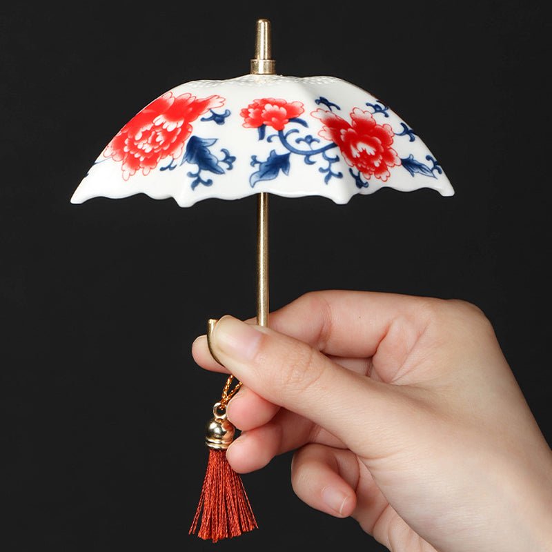 🔥50 % DE RÉDUCTION ! 🎁Lot de passoires à thé en céramique en forme de parapluie  Un cadeau original pour les amateurs de thé ! 💝🍵
