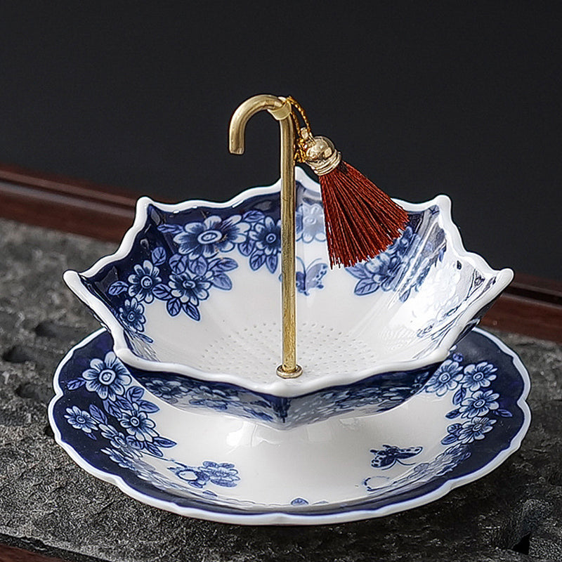 🔥50 % DE RÉDUCTION ! 🎁Lot de passoires à thé en céramique en forme de parapluie  Un cadeau original pour les amateurs de thé ! 💝🍵
