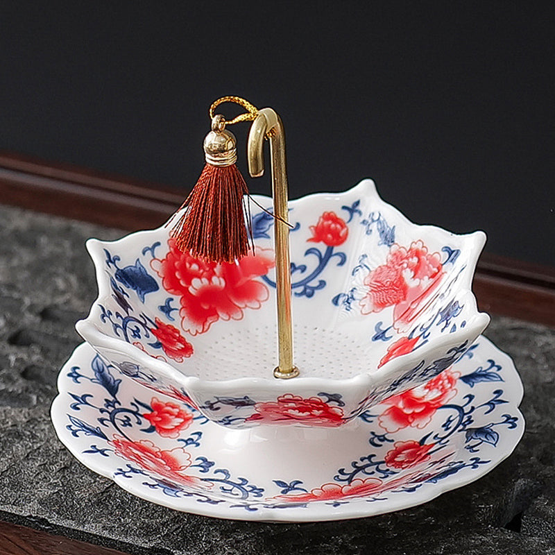 🔥50 % DE RÉDUCTION ! 🎁Lot de passoires à thé en céramique en forme de parapluie  Un cadeau original pour les amateurs de thé ! 💝🍵