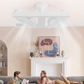 🌬️✨ Ventilateur de plafond double avec éclairage LED – design moderne et télécommande pour le salon et la chambre à coucher