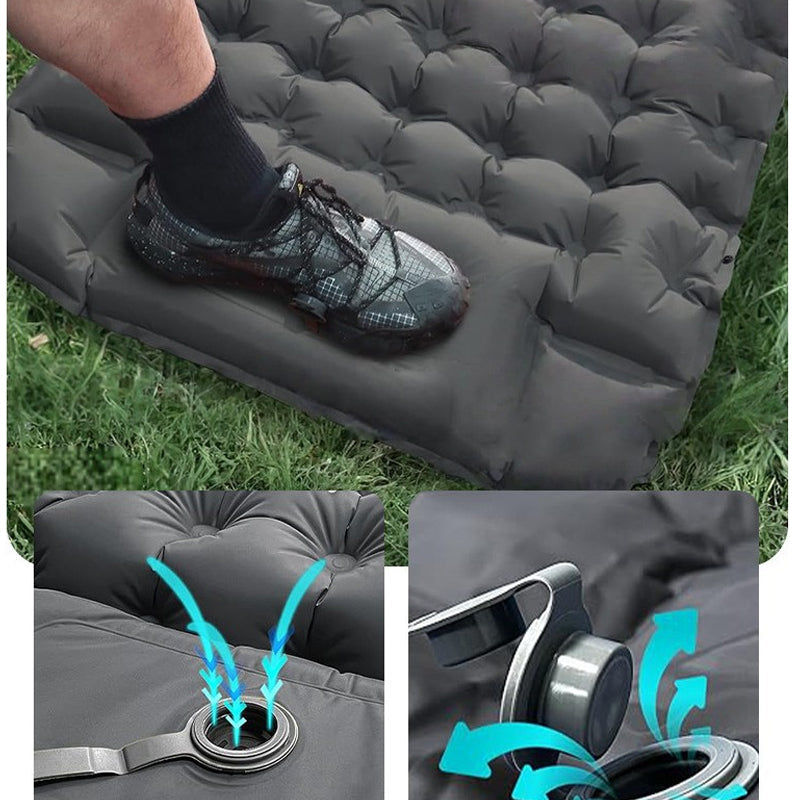 🛏️ 50% DE RÉDUCTION ! ⛺ Matelas Gonflable Léger Nomade – Pompe au Pied Intégrée, Épaisseur 10 cm & TPU Durable – Confort pour le Camping et les Voyages ✅🌿
