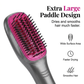 🛡️💇‍♀️ Brosse coiffante sans chaleur excessive – Panneaux flottants anti-brûlure, ions négatifs, domptez les frisottis et apportez une brillance satinée à vos pointes sans risque de fourches 🔥🚫